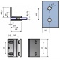 LEA - rohový úchyt, zeď/sklo 90°