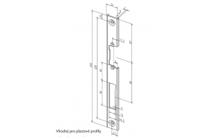 Lišta pro dveřní otvírače effeff 39135