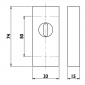 Ochranná rozeta Südmetall rectangle PZ, černá struktura