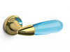 OLIVARI OLIVARI Aurora Superfinish zlatý leštěný / sklo čiré - světle modrá, Obyčejný klíč