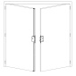 Panikový zámek Assa Abloy N1602, úzký, dvoukřídlé dveře