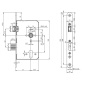 Panikový zámek pro dvoukřídlé dveře,  Assa Abloy N1102 a N1114, aktivní křídlo