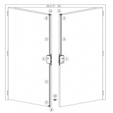 Panikový zámek pro dvoukřídlové dveře SSF Serie FH 62 APD OV pro táhlo, klika/klika