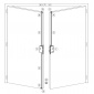 Panikový zámek pro dvoukřídlové dveře SSF Serie FH 62 APD OV pro táhlo, klika/klika