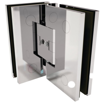 Pant pro sprchové dveře LEA - sklo/sklo 90°, chrom/nerez