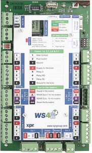 Řídící jednotka WS4-4D-E pro 4 čtečky a 4 dveře - vzdálená správa