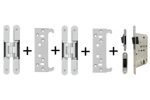 Sada pantů Tectus 240 3D F1 N+plechů 240 FZ pro obložkovou zárubeň a magnetického zámku EFB