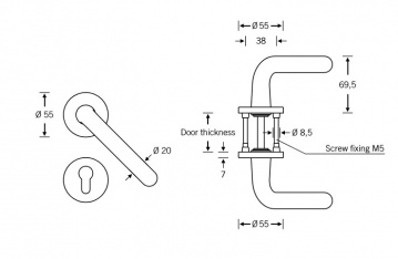 Speciální kování FSB 96 7099, nerez