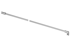Stabilizační tyč kulatá, průměr 12,5 mm, zeď/sklo