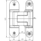 Tectus 311 3D FVZ- skrytý pant, skrytá zárubeň