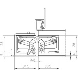 Tectus 340 3D - skrytý pant pro bezfalcové dveře
