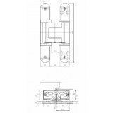 Tectus 540 3D A8 - skrytý pant