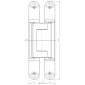 Tectus 640 3D FR - skrytý pant pro bezfalcové dveře, požární ochrana