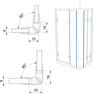 Těsnící profil pro sklo č. 10, s magnetem, délka až 2500 mm