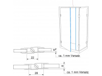 Těsnící profil pro sklo č. 12, s magnetem, délka až 2500 mm