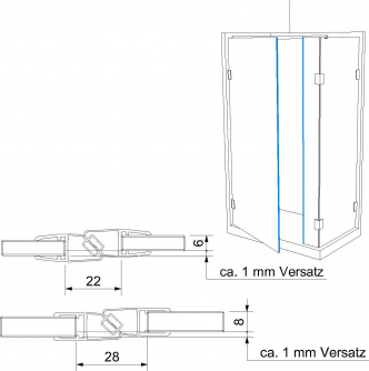 Těsnící profil pro sklo č. 12, s magnetem, délka až 2500 mm