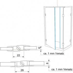 Těsnící profil pro sklo č. 12, s magnetem, délka až 2500 mm