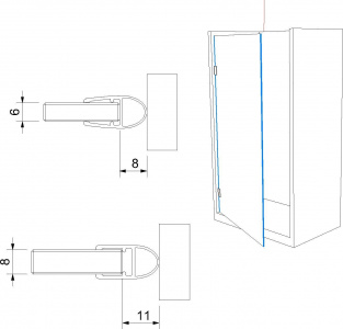 Těsnící profil pro sklo č. 13, délka až 2500 mm