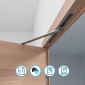 Zadlabací dveřní zavírač Assa Abloy DC850 včetně ramínka